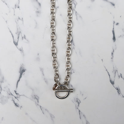 【オーダー商品：納期約1カ月】F.H. シルバーネックレス（アンカーチェーン 5mm）：＃N042-45cm
