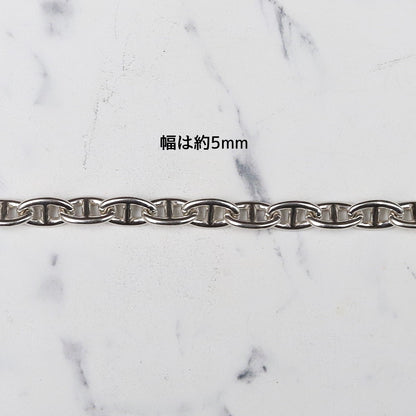 【オーダー商品：納期約1カ月】F.H. シルバーネックレス（アンカーチェーン 5mm）：＃N042-45cm