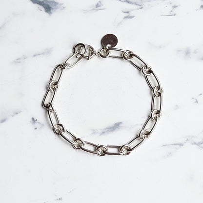 【手首回り大きい方に】F.H. シルバーブレスレット（フロートロックブレスレット）：#B041-21cm