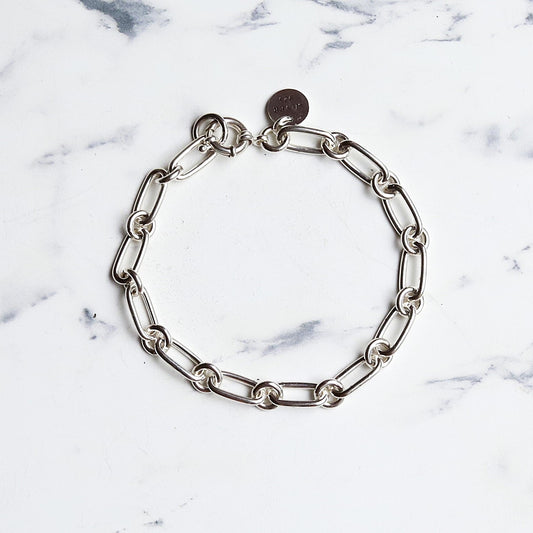 【手首回り大きい方に】F.H. シルバーブレスレット（フロートロックブレスレット）：#B041-21cm