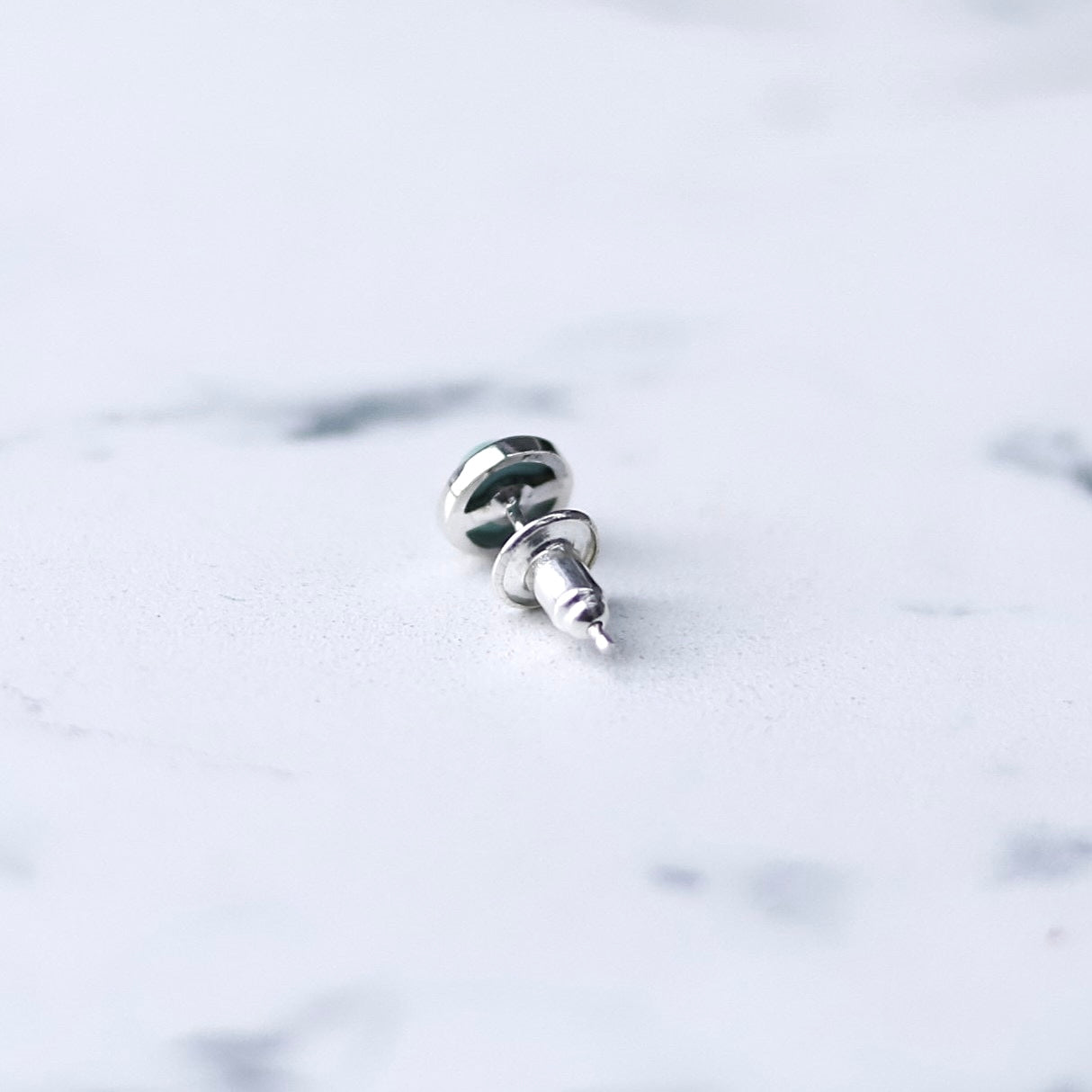 F.H. シルバーピアス（天然石ターコイズ）：#E065TQ