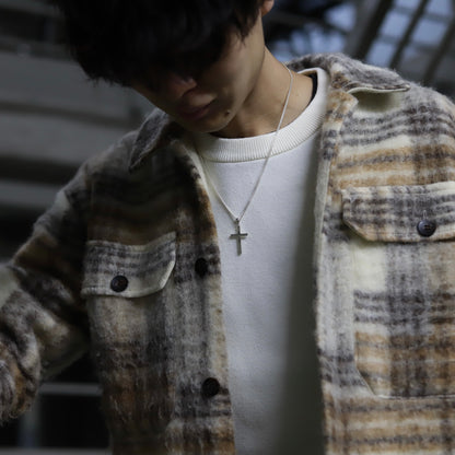 【F.H. 別注アイテム】F.H. シルバーネックレス（クロスペンダント）：#N046−50cm