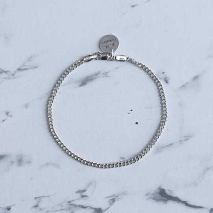 F.H. シルバーブレスレット（喜平ブレスレット 2mm）：#B042-17cm