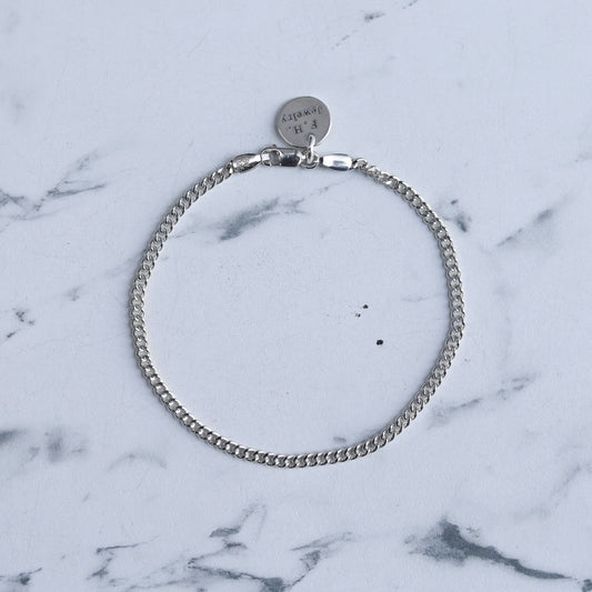 F.H. シルバーブレスレット（喜平ブレスレット 2mm）：#B042-17cm