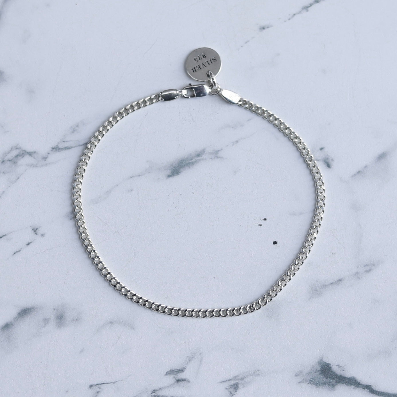 【本質だけを残した1本】F.H. シルバーブレスレット（喜平ブレスレット 2mm）：#B042-19cm