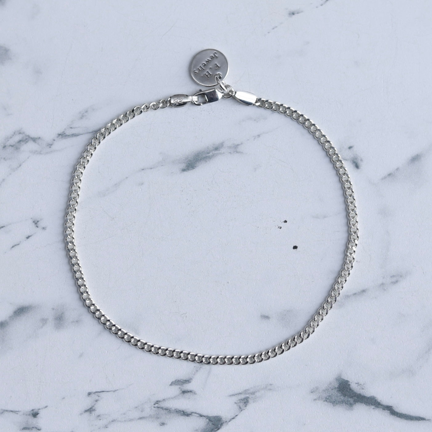 F.H. シルバーブレスレット（喜平ブレスレット 2mm）：#B042-21cm