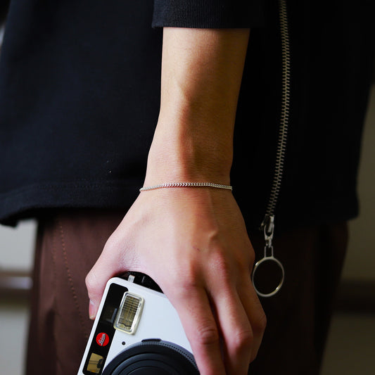 【本質だけを残した1本】F.H. シルバーブレスレット（喜平ブレスレット 2mm）：#B042-19cm