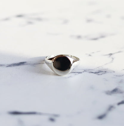 【ピンキーにおすすめ】F.H. シルバーリング（シグネットリング）：#R038