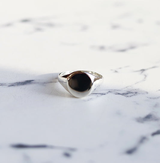 【ピンキーにおすすめ】F.H. シルバーリング（シグネットリング）：#R038