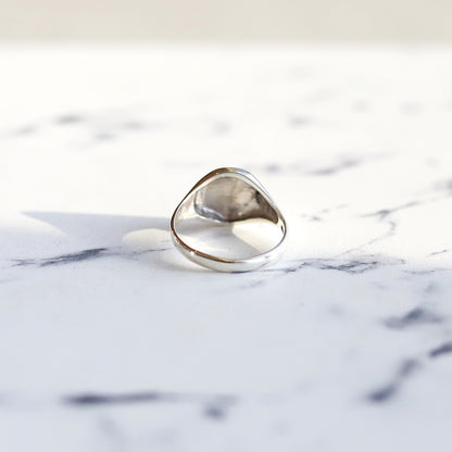 【ピンキーにおすすめ】F.H. シルバーリング（シグネットリング）：#R038