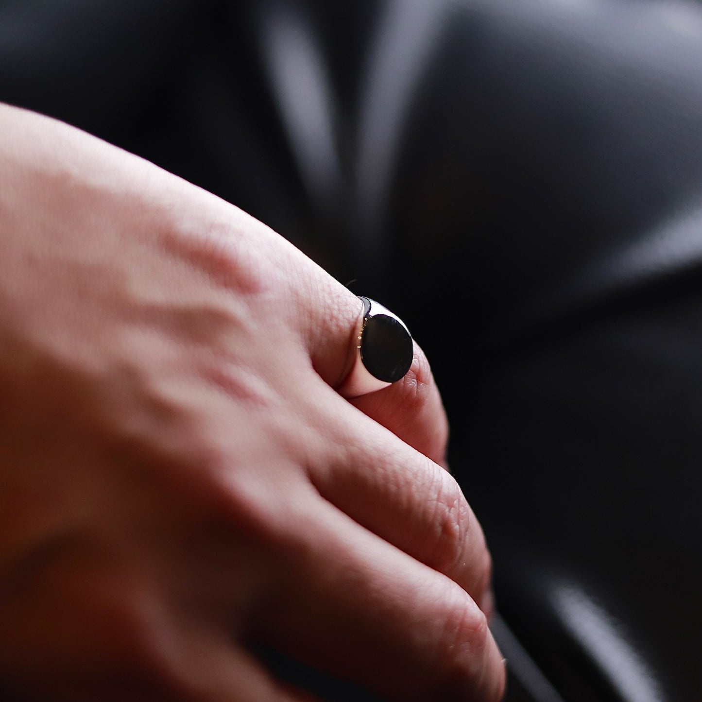 【ピンキーにおすすめ】F.H. シルバーリング（シグネットリング）：#R038