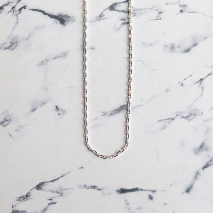 【今こそつけたい短めネックレス】F.H. シルバーネックレス（アンカーチェーン2mm）：#N048−40cm