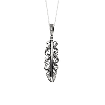 【オーダー商品：納期約3ヶ月】 【正規取扱店】Leathers and Treasures： Scroll Feather Charm