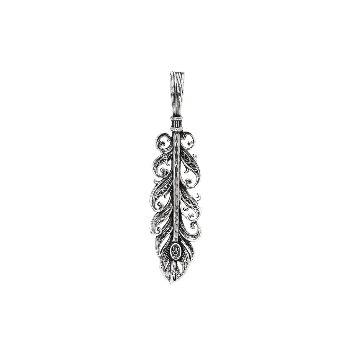 【オーダー商品：納期約3ヶ月】 【正規取扱店】Leathers and Treasures： Scroll Feather Charm