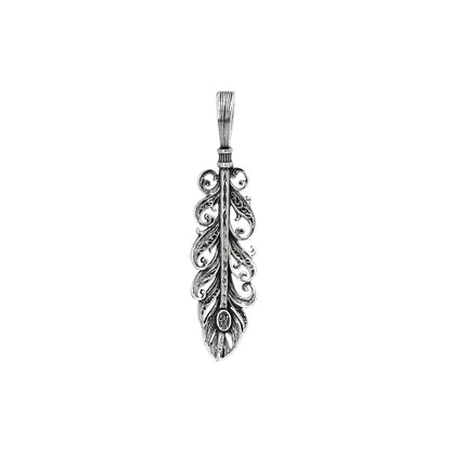【オーダー商品：納期約3ヶ月】 【正規取扱店】Leathers and Treasures： Scroll Feather Charm