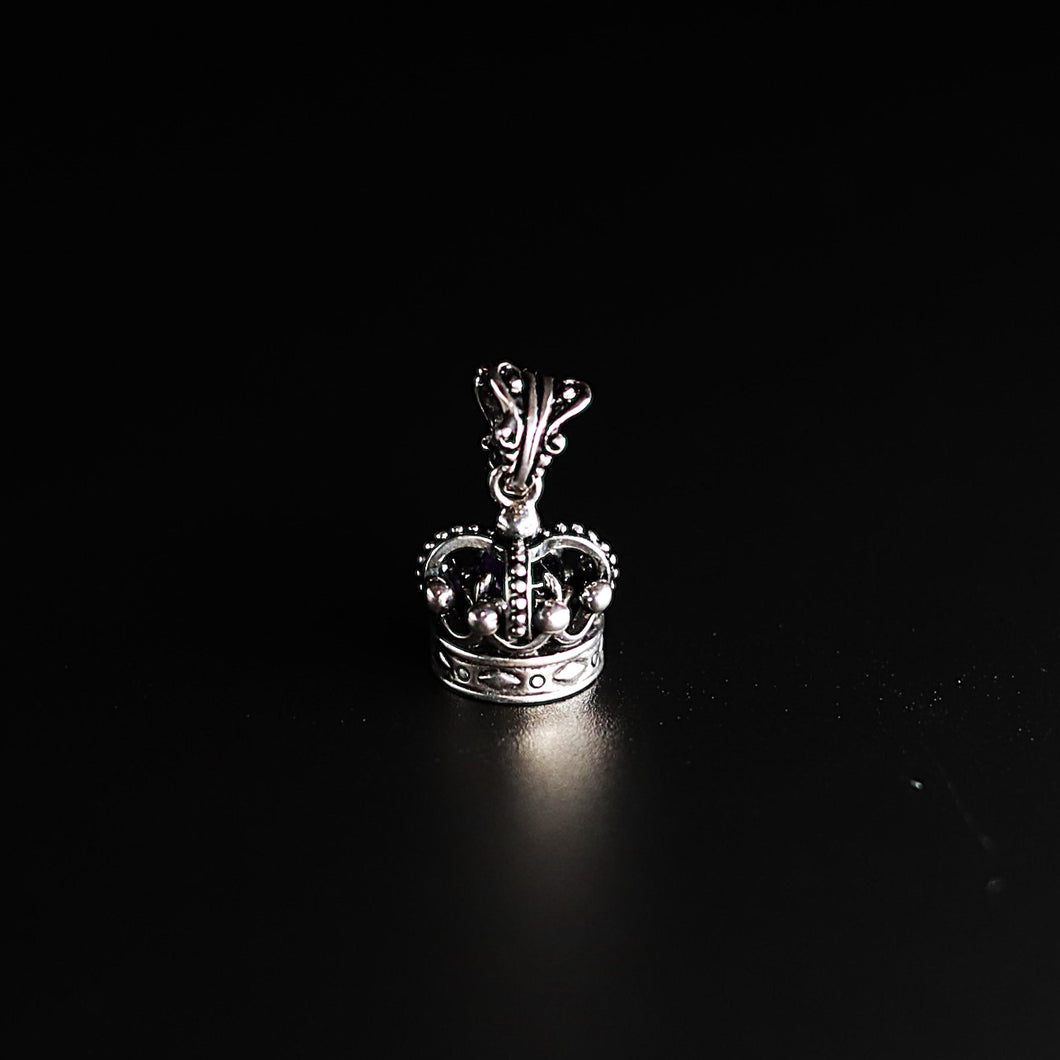 【正規取扱店】Leathers and Treasures： Imperial King Crown Pendant w/Ametyst