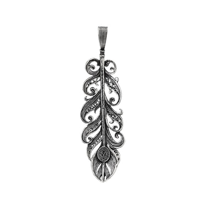 【オーダー商品：納期約3ヶ月】 【正規取扱店】Leathers and Treasures： Scroll Feather Pendant