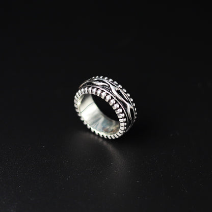 【正規取扱店】Leathers and Treasures：ナロービーデッドエッジリボルビングリング w/フレームベルト