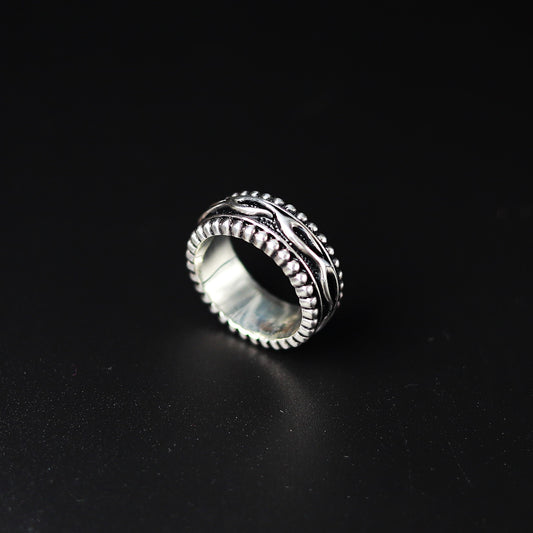 【正規取扱店】Leathers and Treasures：ナロービーデッドエッジリボルビングリング w/フレームベルト