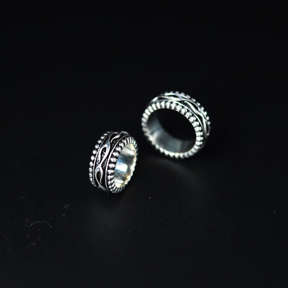 【正規取扱店】Leathers and Treasures：ナロービーデッドエッジリボルビングリング w/フレームベルト