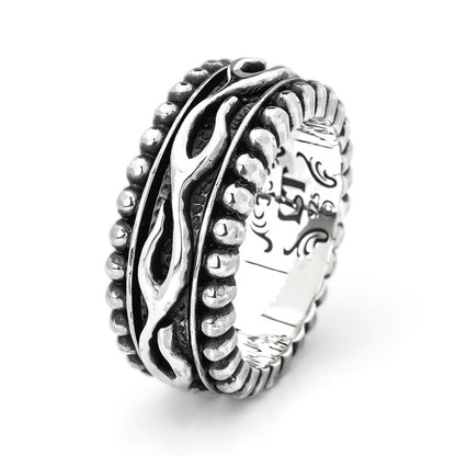 【正規取扱店】Leathers and Treasures：ナロービーデッドエッジリボルビングリング w/フレームベルト