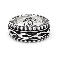 画像をギャラリービューアに読み込む, 【正規取扱店】Leathers and Treasures：ナロービーデッドエッジリボルビングリング w/フレームベルト
