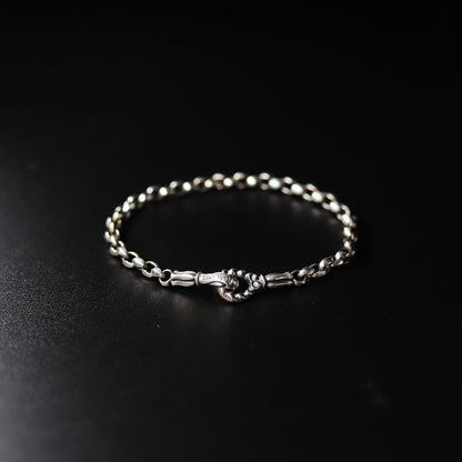 LONE ONES【正規取扱店】ロンワンズ：MFフック ミニシルクチェーンブレスレットL（4.0mm）- 7インチ（約17.7cm）