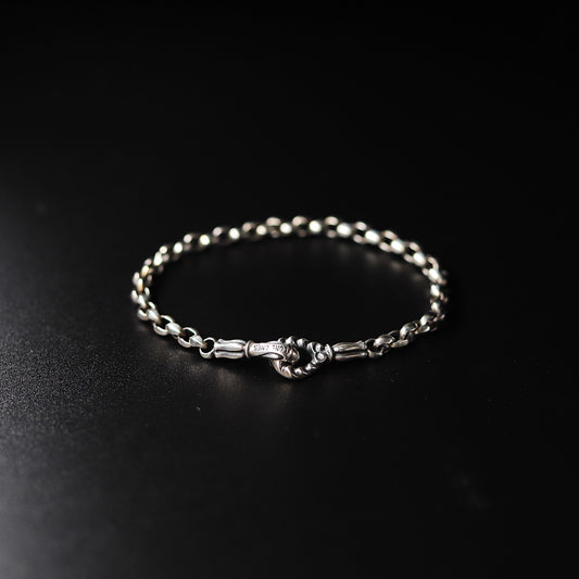 LONE ONES【正規取扱店】ロンワンズ：MFフック ミニシルクチェーンブレスレットL（4.0mm）- 7インチ（約17.7cm）