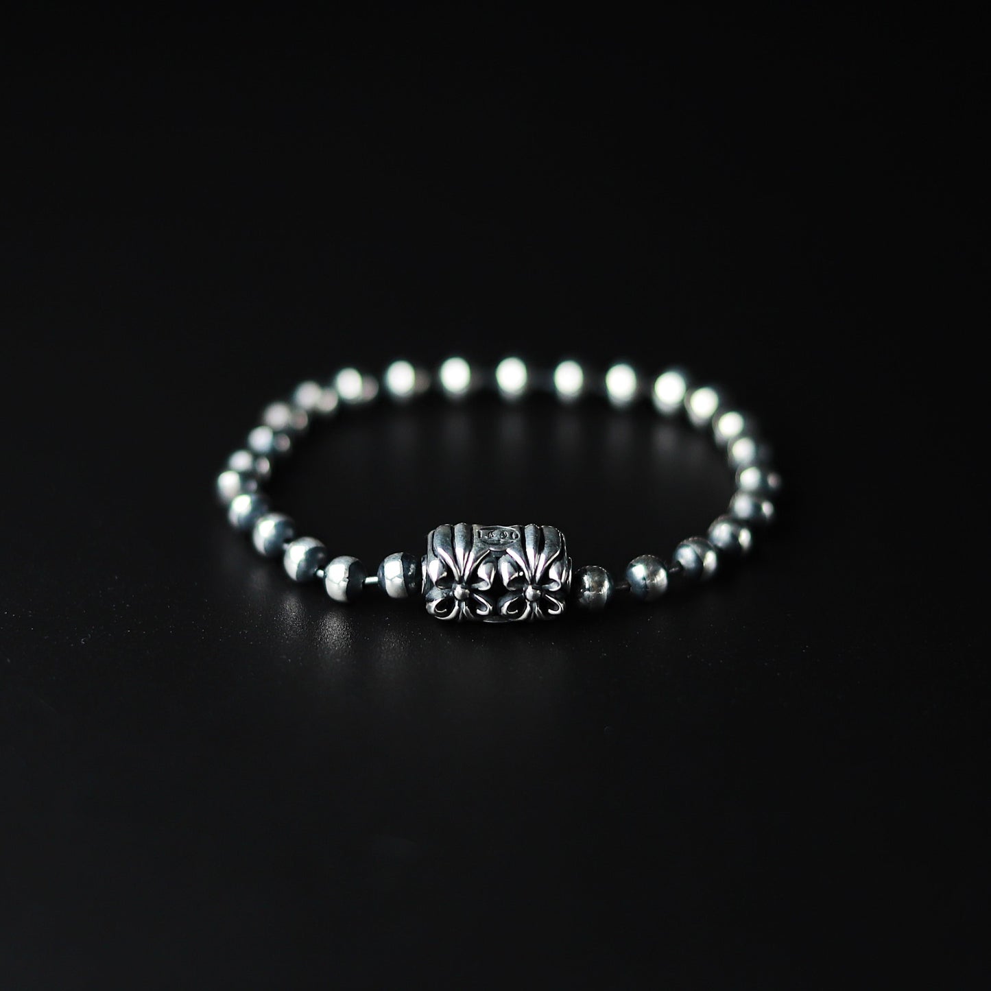 LONE ONES【正規取扱店】ロンワンズ：クロムコネクター 5.0mmボールチェーンブレスレット 7.5inch（約19cm）