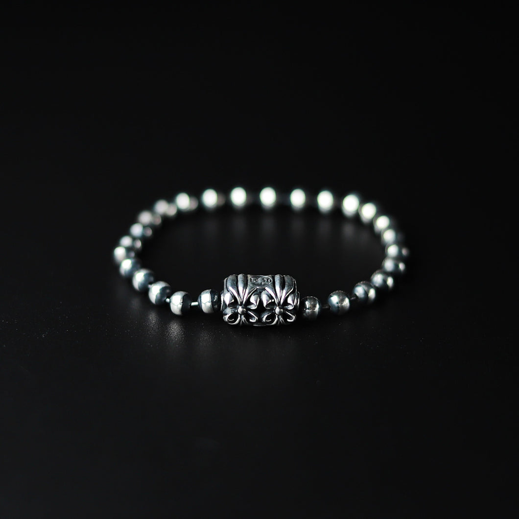 LONE ONES【正規取扱店】ロンワンズ：クロムコネクター 5.0mmボールチェーンブレスレット 7.5inch（約19cm）