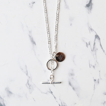 【シャツスタイルには60cmが好バランス】F.H. シルバーネックレス（フィガロチェーン 2.4mm）：#N004-60cm