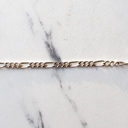 【シャツスタイルには60cmが好バランス】F.H. シルバーネックレス（フィガロチェーン 2.4mm）：#N004-60cm