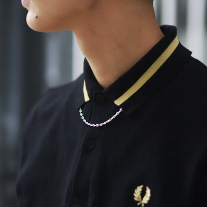 【大切な方へのプレゼントにも】F.H. シルバーネックレス（アンカーチェーン 3mm）：#N018-50cm