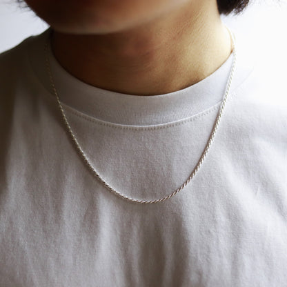 【当店人気No.1ネックレス】F.H. シルバーネックレス（ロープチェーン 1.9mm）：#N021-50cm