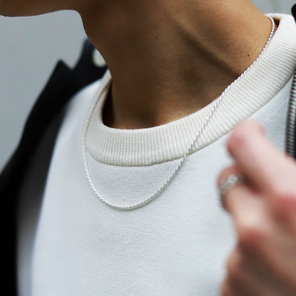 【当店人気No.1ネックレス】F.H. シルバーネックレス（ロープチェーン 1.9mm）：#N021-50cm