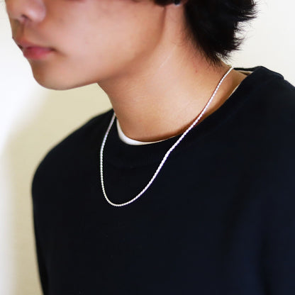 【当店人気No.1ネックレス】F.H. シルバーネックレス（ロープチェーン 1.9mm）：#N021-50cm