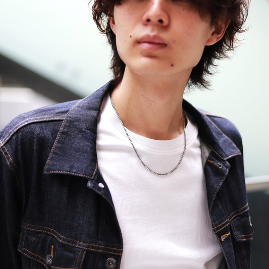 F.H. シルバーネックレス（BOXチェーン 2mm）：＃N037-50cm
