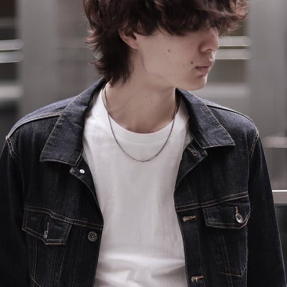 F.H. シルバーネックレス（BOXチェーン 2mm）：＃N037-50cm