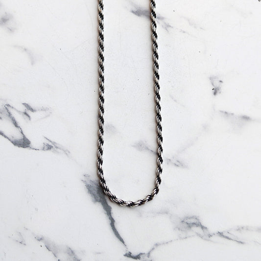 F.H. シルバーネックレス（ロープチェーン 2.5mm）：＃N038-45cm