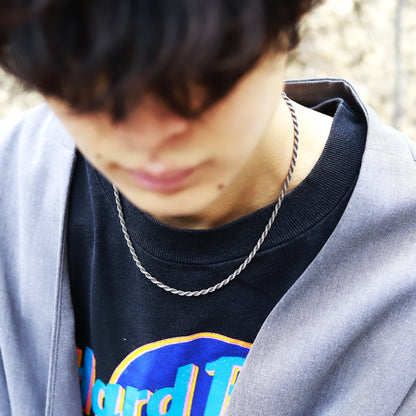 F.H. シルバーネックレス（ロープチェーン 2.5mm）：＃N038-45cm