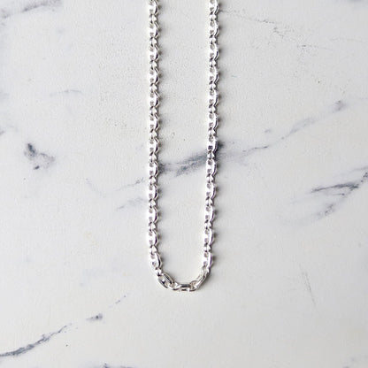 【長めに着けたい方に】F.H. シルバーネックレス（マリーナチェーン 2.5mm）：#N044-60cm