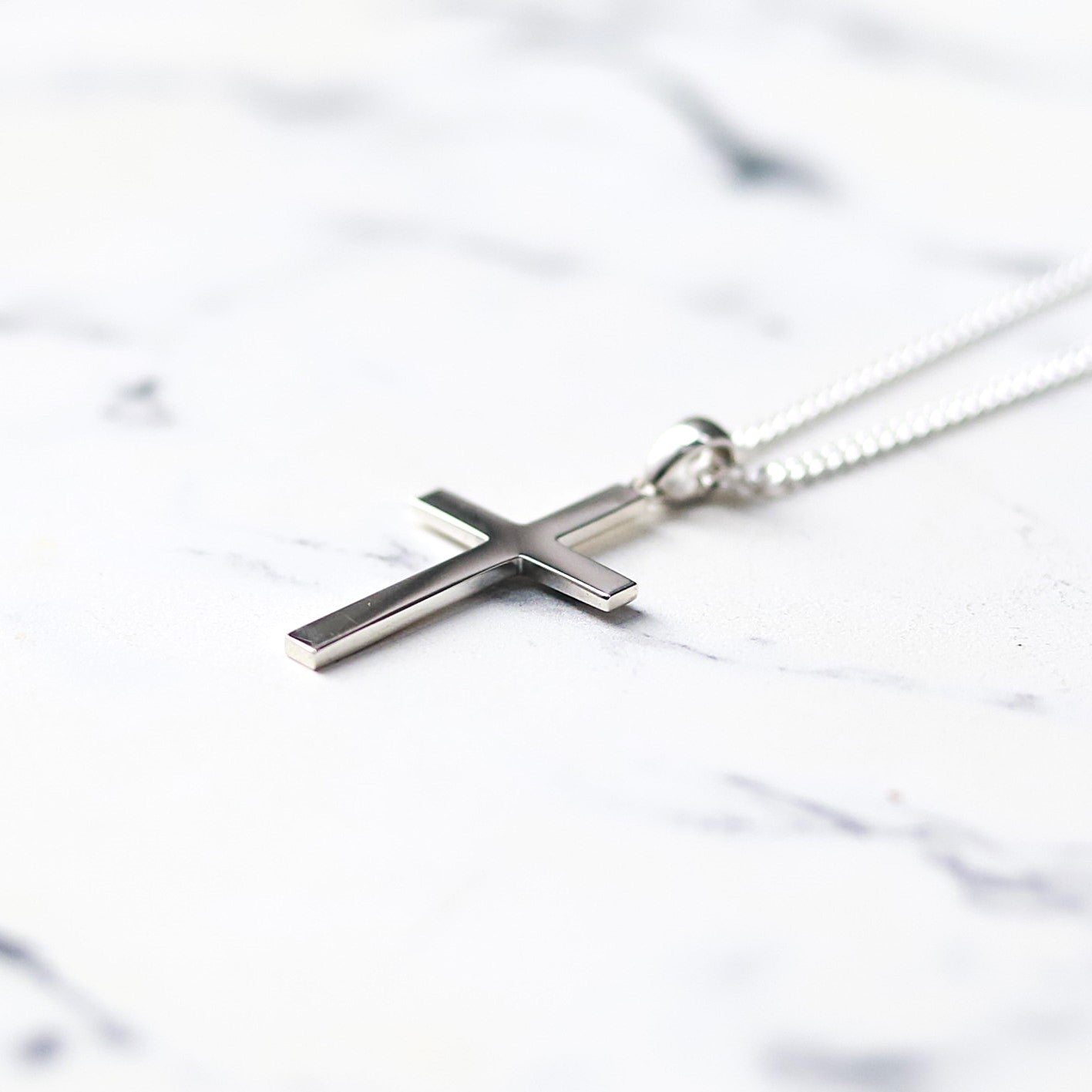 【F.H. 別注アイテム】F.H. シルバーネックレス（クロスペンダント）：#N046−50cm