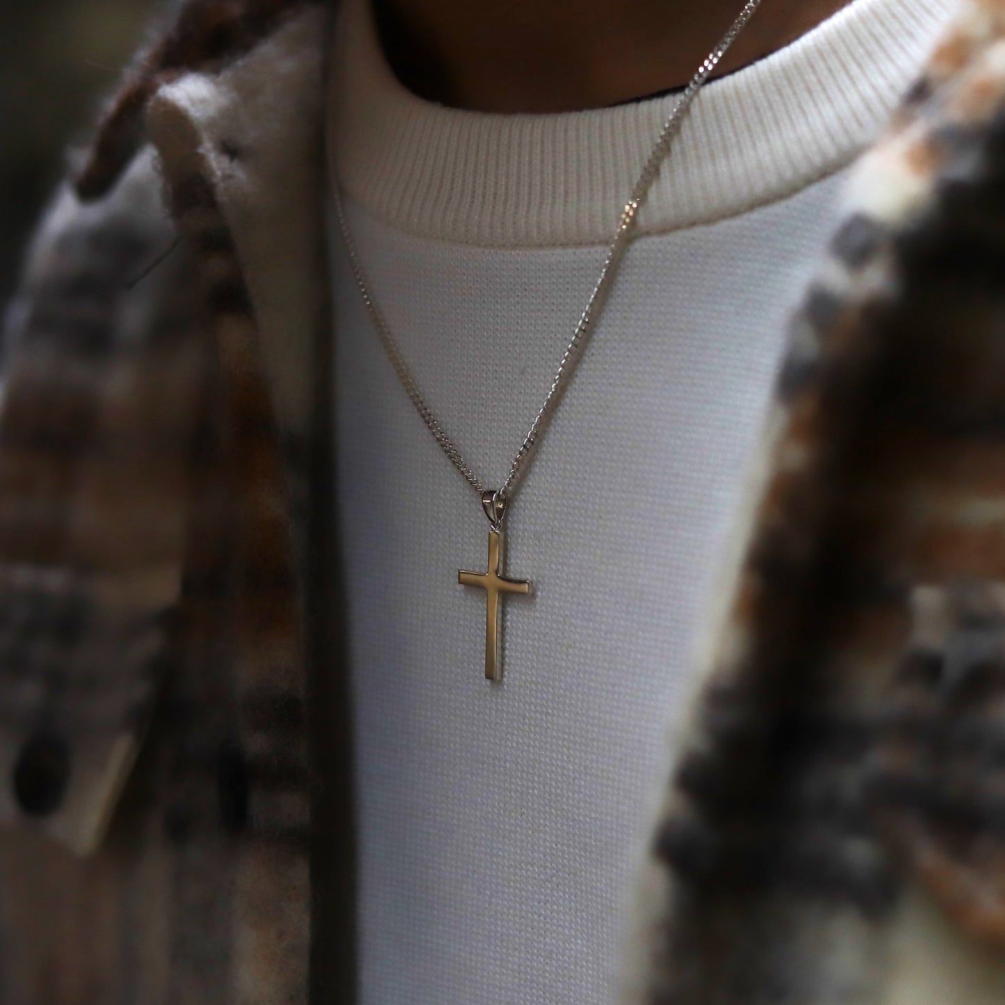 【F.H. 別注アイテム】F.H. シルバーネックレス（クロスペンダント）：#N046−50cm