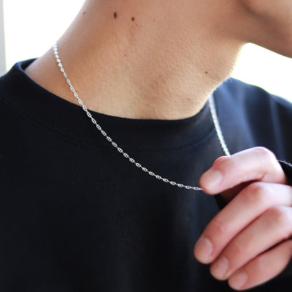 F.H. シルバーネックレス（アンカーチェーン2mm）：#N048−50cm