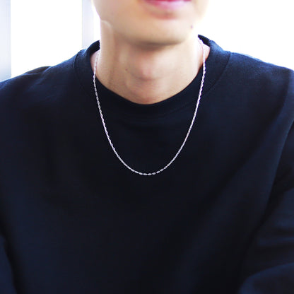 F.H. シルバーネックレス（アンカーチェーン2mm）：#N048−50cm