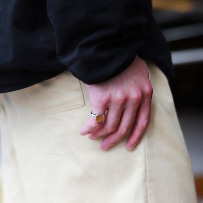 【ピンキーにおすすめ】F.H. シルバーリング（シグネットリング）：#R038