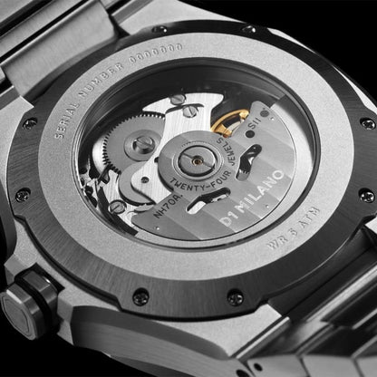 【取り寄せ商品：納期約2週間】【自動巻き捥時計】D1 MILANO 【正規取扱店】ディーワンミラノ 腕時計 : スケルトン リスタイリング - シルバー