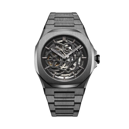 【自動巻き捥時計】D1 MILANO 【正規取扱店】ディーワンミラノ 腕時計 : スケルトン リスタイリング - ガンメタル