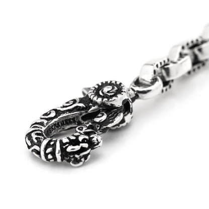 【オーダー商品：納期約3ヶ月】【正規取扱店】Leathers and Treasures： ハーフエングレイブリンクチェーンブレスレット 21cm