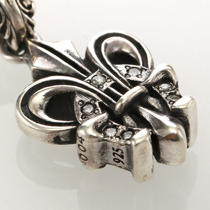 【オーダー商品：納期約3ヶ月】 【正規取扱店】Leathers and Treasures：Fleur-de-lis horseshoe charm w/diamond 7P (horseshoe / one side )